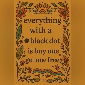 Orange Floral Decorative Sign